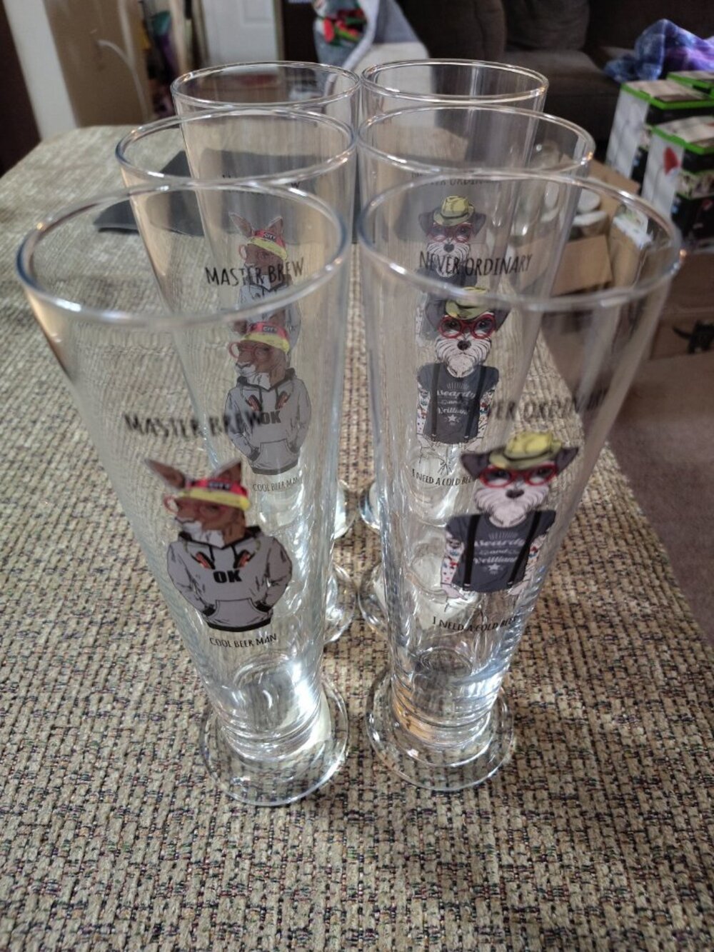 6 Mudo Brand Cold Beer Glass